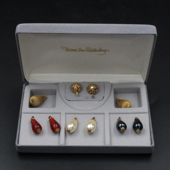 DIANE VON FURSTERNBERG DVF INTERCHANGEABLE EARRINGS - Picture 3 of 8